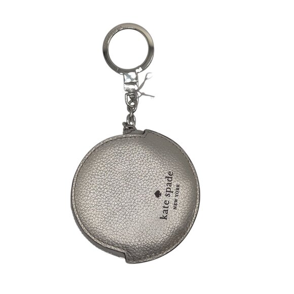 Kate Spade Coin Purse Keychain NWT  Silver hardware - Picture 2 of 4